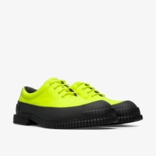 Camper Pix Formal Shoes Neon Yellow / Black - Mens Singapore BUJHRS-433